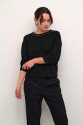 Kaffe Kameridith Pullover Kvinde Black Deep Cc. Langærmede Bluser Str ...