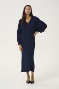 Kaffe Karegina Knit Dress Kvinde Midnight Marine Maxi Kjoler Str L - h...