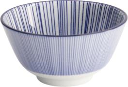 Tokyo Design Studio Nippon Blue Rice Bowl 12x6. 4cm Lines Blue/white S...