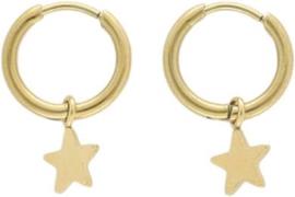 My Jewellery Small Hoop Earrings With Star Charm - Creoler hos Magasin