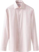 ETON Slim Fit Pink Semi Solid Cotton Tencel Lyocell Shirt Mand Pink La...