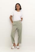 Kaffe Kasakura HW Cropped Pants Kvinde Vetiver Bukser Med Lige Ben Cas...