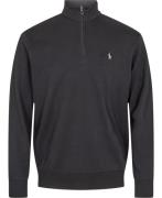 Polo Ralph Lauren Luxury Jersey Quarterzip Pullover Mand Polo Black Sw...