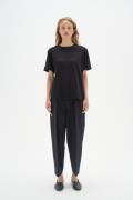 InWear Zellaiw Barrel Pant Kvinde Black Bukser Med Lige Ben Classic Fi...