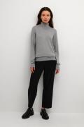 Kaffe Astrid Roll Neck Kvinde Grey Melange Rullekraver Regular Fit Str...