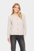 Saint Tropez Iselasz Cardigan Kvinde Creme Cardigans Regular Fit Str M...