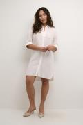 Kaffe Kamilia Shirt Dress Kvinde Chalk Midi Kjoler Str 40 - hos Magasi...