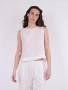 Neo Noir Svetlana Linen Top Kvinde White Toppe Str 40 - hos Magasin