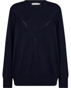 Micha Bbjumper_BB Autumn Viscoseknit Kvinde Navy Sweaters Str XL - hos...