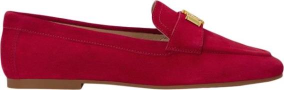 Lauren Ralph Lauren Kidsuedeaveri Iii-fl-lfr Kvinde Festive Red Loafer...