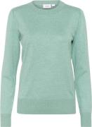 Saint Tropez Milasz Pullover Kvinde Granite Green Melange Sweaters Reg...