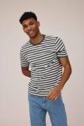 Magasin Marvin 1 G Mand Dark Slate Stripe Kortærmede Tshirts Str L Bom...