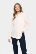 Saint Tropez Findresz Shirt Kvinde Pearled Ivory Langærmede Skjorter S...