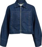 Object Objboletta RE L/S Denim Jacket 137 Kvinde Dark Blue Denim Denim...