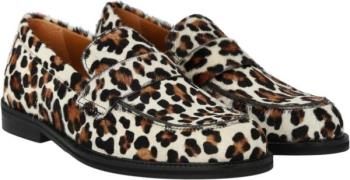 ANGULUS Chunky Penny Loafer Kvinde 3620 Leopard Loafers Str 40 - hos M...