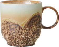 HK Living 70s Ceramics Café mug Shell Brown/beige - Kopper Med Hank ho...