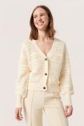 Soaked in Luxury Slrava Rinna Cardigan Kvinde Pearled Ivory Cardigans ...