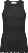 Rosemunde Wool top Str 128 - Sort Toppe hos Magasin