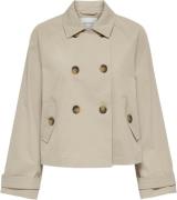 ONLY Onlapril Life Short Trenchcoat OTW Kvinde Oxford Tan Overgangsjak...