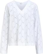 Object Objava L/S OZ Vneck TOP DIV Kvinde White Toppe Str XL - hos Mag...