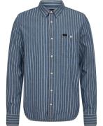 Lee Leesure_Shirt Indigo_Dobby Mand 468 Langærmede Skjorter Str L - ho...