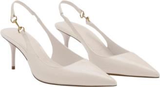 MANGO Heeled Shoe With Link Detail Kvinde Light Beige Slingbacks Str 3...