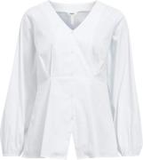 Object Objtutta Sculpture FIT LS Shirt E D Kvinde White Langærmede Blu...