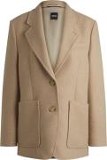 BOSS Jovanapp Kvinde Medium Beige Blazere Str 34 - Uld hos Magasin