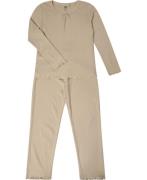 Magasin Ava Pointelle Pyjamas Gots Str 6 år/116 cm Beige Melange Nattø...