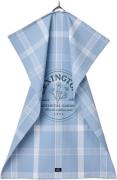 Lexington Botanical Checked Org Cotton Kitchen Towel Blue/white Str 50...