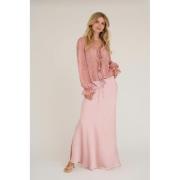 A-VIEW Flounce Blouse Kvinde Old Rose Langærmede Bluser Str 40 - hos M...