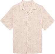 Forét Peer Flower Jacquard SS Shirt Mand Cloud Kortærmede Skjorter Str...