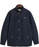 Gant Quilted Windcheater MID Jacket Mand Evening Blue Overgangsjakker ...