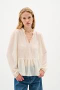 InWear Cibiiw Blouse Kvinde Vanilla Langærmede Bluser Loose Fit Str 40...