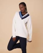 Cartel Copenhagen Center Court Chunky Vneck Sweater - Pearl Kvinde She...