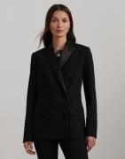 Lauren Ralph Lauren STR Poly DBL Crepejacket Kvinde Sort Blazere Str 4...