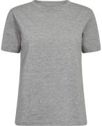 MANGO 100% Cotton Tshirt Kvinde Medium Grey Kortærmede T-shirts Str M ...