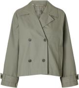 Selected Femme Slfcilo Short Trenchcoat Noos Kvinde Vetiver Overgangsj...