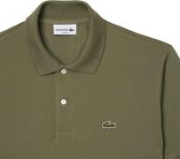 Lacoste Short Sleeved Ribbed Collar Shirt Mand Khaki Kortærmede Poloer...