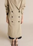 MANGO Long Oversized Doublebreasted Tren Kvinde Beige - Khaki Trenchco...