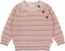 PETIT PIAO Oneck Light Nordic Knit Sweater Kvinde Bright Rose/dark Swe...